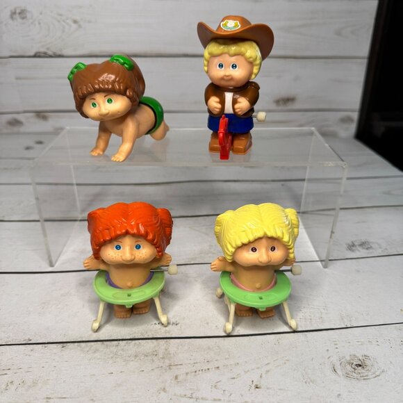 Tomy Cabbage Patch Kids Wind-Up Toy Lot of 4 1986 Vintage Baby Figures Taiwan - Picture 2 of 8